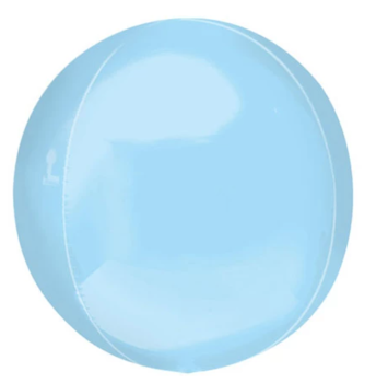 XL Folienballon Orbz - ​Kugel, hellblau - ø 40cm